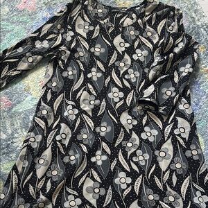 Gudrun Sjoden Black & Gray Floral Dress